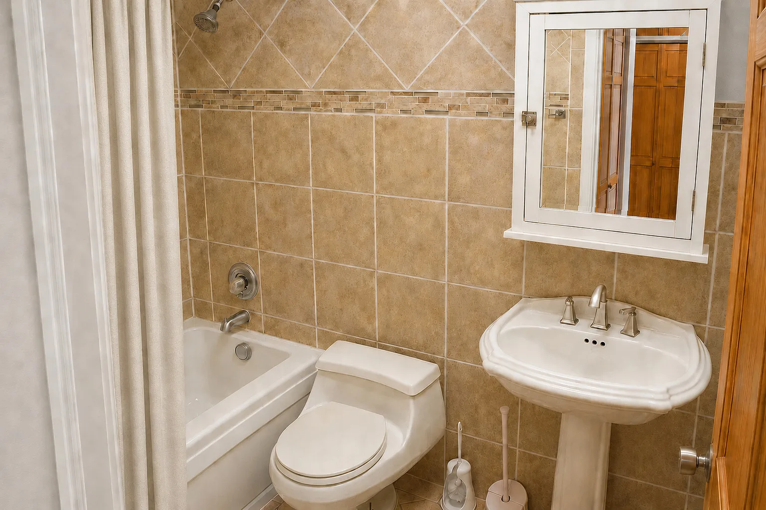 Second bathroom view in apartment 1301 A