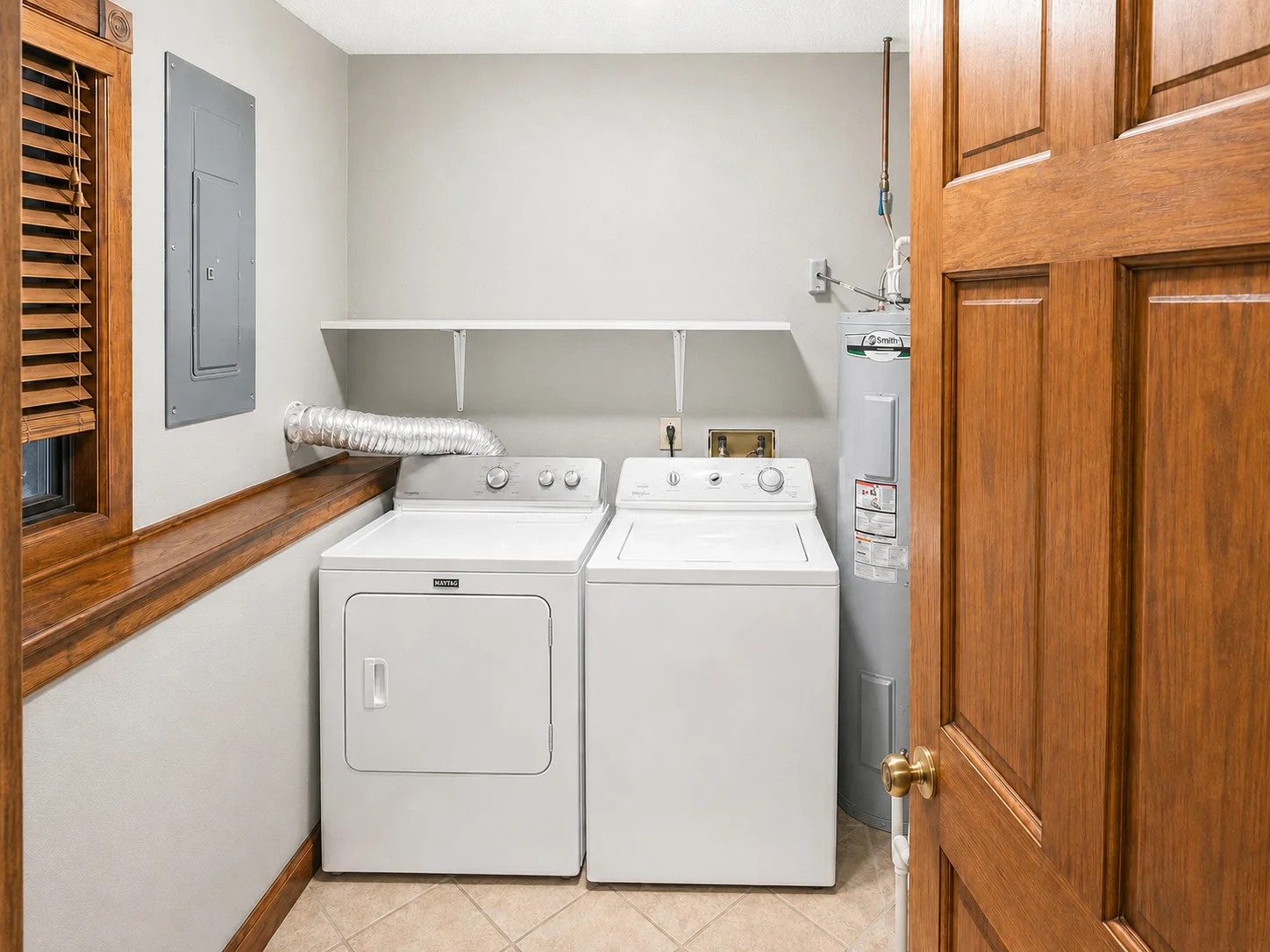 In-home laundry room in apartment 1301 B
