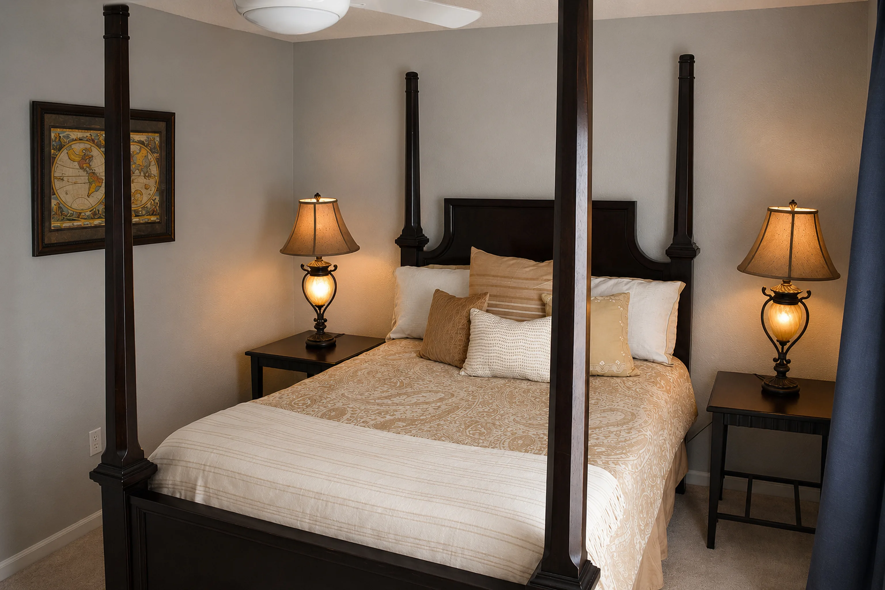 Primary bedroom in apartment 1303 D