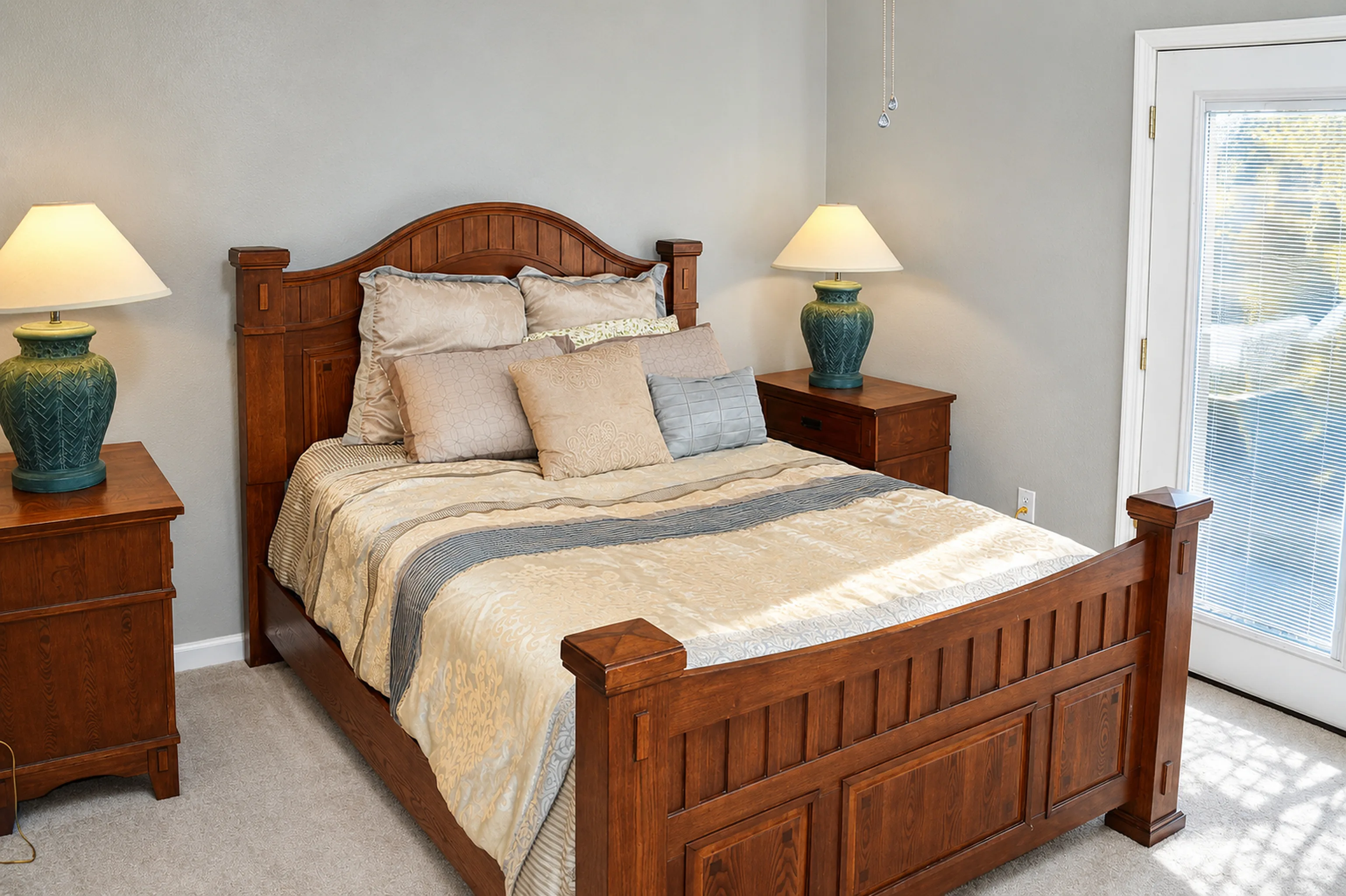 Furnished primary bedroom in apartment 1305 D