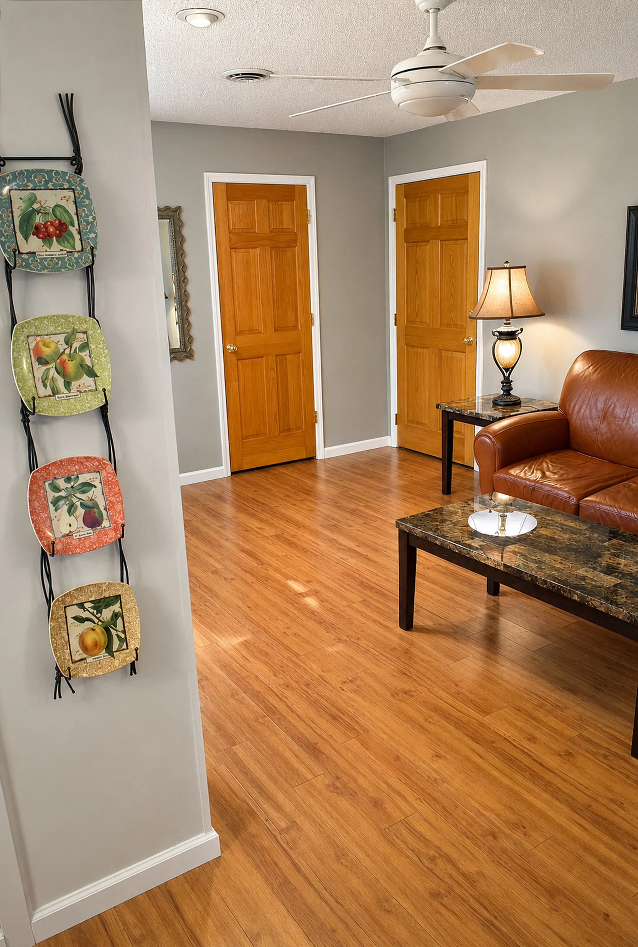 Hallway toward the living room in apartment 1305 D